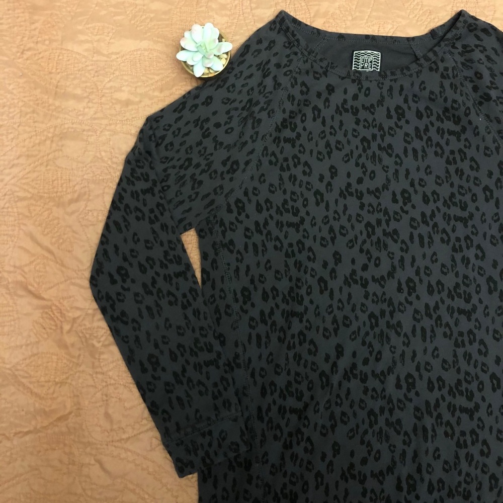 Black Leopard Print Sweatshirt